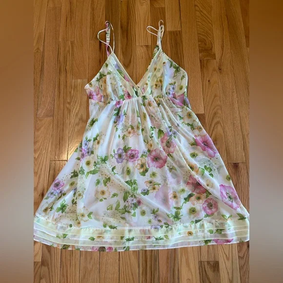 Oscar de la Renta pink label, sheer dress - Picture 1 of 6